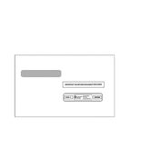4-Up Box Laser W-2 Double-Window Envelopes 9 x 5 5/8" QTY 50 - $20.78
