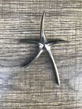 Vintage Silver Tone Starfish Pin Brooch 3.5” Estate Find Nautical Sea Ocean - £18.94 GBP