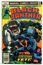 Black Panther 5 VF 7.5 Bronze Age Marvel 1977 Jack Kirby Yeti - £47.77 GBP