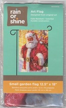 Rain or Shine Santa Claus Snow Garden Porch Flag 12 x 18 Christmas Holiday - $9.00