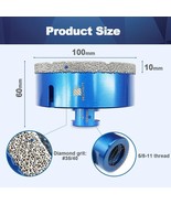 4 Inch Diamond Core Drill Bit for Porcelain Tile Ceramic Marble Granite - $808.96 MXN