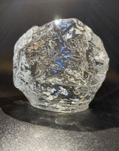 Crystal Snowball Ice Votive Candle Holder Paperweight ? Kosta Boda ? 3” x 3.75” - £11.74 GBP