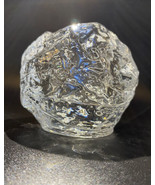 Crystal Snowball Ice Votive Candle Holder Paperweight ? Kosta Boda ? 3” ... - $14.82