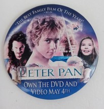 Vintage Disney Peter Pan DVD &amp; VHS Movie Promo Pin Button - £6.53 GBP