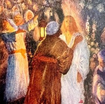Judas Kisses Jesus In The Garden 1900 Color Plate Victorian Religious Ar... - £23.97 GBP