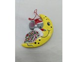 Vintage Holiday Sleeping Mouse On The Moon Ceramic Ornament 2&quot; X 3&quot; - £23.70 GBP