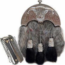 Scottish Kilt Full Dress Sporran Buffalo Cantel Sporran Antique Unique B... - $2,413.16 MXN