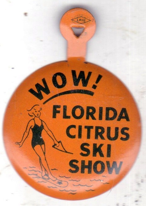 1964-1965 Vintage Florida Citrus Ski Show Lapel Pin  - $4.90