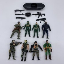 Lot of 8 Military Army Men Soldiers Chap Mei Lanard &amp; More With Weapons - £14.66 GBP
