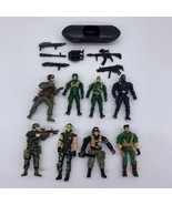 Lot of 8 Military Army Men Soldiers Chap Mei Lanard &amp; More With Weapons - £14.76 GBP