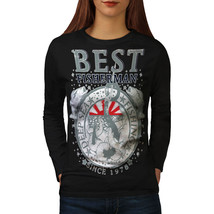 Wellcoda Best Fisherman Vintage Womens Long Sleeve T-shirt, Deep Casual Design - £19.28 GBP