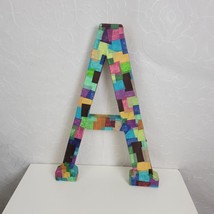 Decorative Letter A Cardboard Paper Machete Mosaic Home Art Letter Craft - $11.30