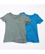 Nike Dri Fit T Shirts Womens Size Medium Set of 2 Gray Blue - $441.64 MXN