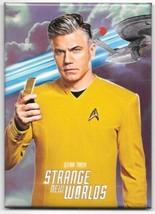 Star Trek Strange New Worlds TV Series Captain Pike with Communicator Magnet NEW - £3.98 GBP