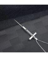 Secret EDC Tool Cross Pendant - Stainless Steel Retractable Toothpick Ne... - $15.99