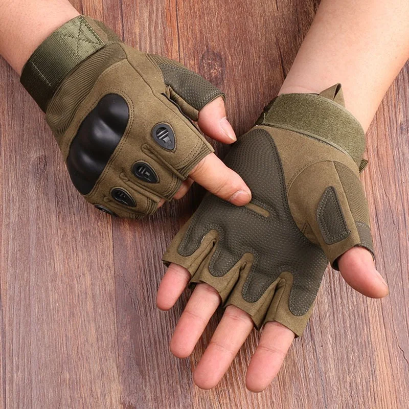 Motorcycle Half Finger Men&#39;s Gloves Outdoor Military Tactical Gloves Sports - £12.03 GBP+