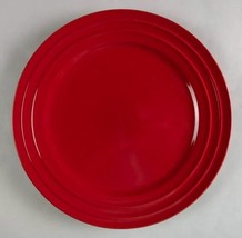 Dinner Plate Double Ridge Red Embossed Rim by RACHAEL RAY Set of 2 Width 11&quot;     - £25.88 GBP