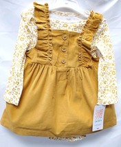 Carter's 9 Month Baby Girls' Floral Bodysuit And Dress Gold/Mustard image 2
