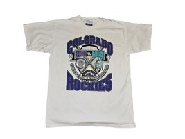 Colorado Rockies Vs Florida Marlins 1993 Inaugural Seasons White T-Shirt... - $526.81 MXN