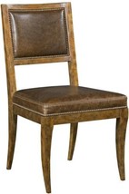 Dining Side Chair Woodbridge Brown Leather Wood Sonoma Brass Nail Heads - £2,229.40 GBP