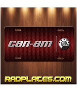 CAN AM Art on Simulated RED Carbon Fiber Vanity Aluminum license plate tag - £14.05 GBP