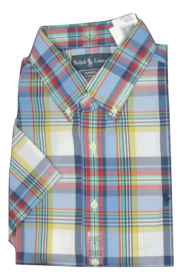 NEW Polo Ralph Lauren Short Sleeve Button Down Shirt!  Small  Plaid or S... - $44.99