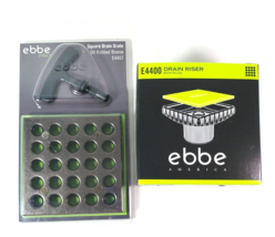 Ebbe E4407 Oil Rubbed Bronze Square Drain Cover + Ebbe E4400 Drain Riser... - $29.65