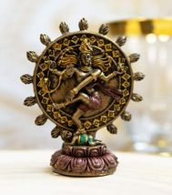 Ebros Vastu God Lord Shiva Nataraja Fire Wheel Cosmic Dance Miniature Fi... - $15.99