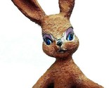 THE CREEPSTER BUNNY - Weird Vintage Ceramic Easter Bunny Figurine 16&quot; Tall - $25.69