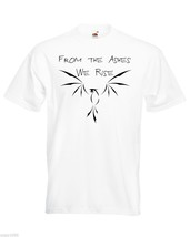 Mens T-Shirt Phoenix Quote From the Ashes We Rise, Fire Bird Shirt Lava Tshirt - £19.88 GBP