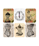 Printable Journal Cards Corsets Fashion Junk Journal Rosa&#39;s Digital Art ... - £2.32 GBP