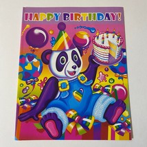 Vintage Lisa Frank Happy Birthday Painter Panda Bear Party Invitation  - £6.38 GBP