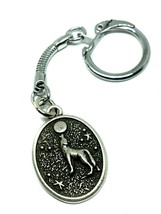 Howling Wolf Pewter Keyring Triquetra Reverse Clipped  Boxed - £3.97 GBP