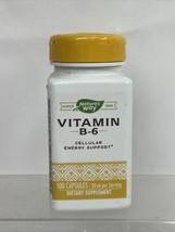 Nature&#39;s Way Vitamin B-6 Energy Support 50 MG  100 Capsules 7/24 COMBINE... - £3.61 GBP