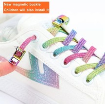 Cordones elásticos con cierre magnético de arcoíris para niños y adultos... - £14.36 GBP