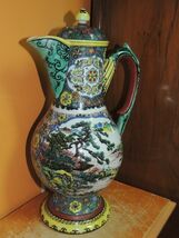 Chinese Pitcher Ewer 12.75&quot; Wucai Famille Verte phoenix bird Kangxi 18th... - $269.99