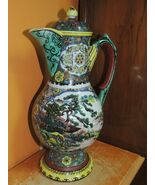 Chinese Pitcher Ewer 12.75" Wucai Famille Verte phoenix bird Kangxi 18th... - $269.99