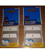 2 Packages of 2 Sets Avery Notetabs 2&quot; Note Tabs Taupe Numbers 1-10 #16301 - $3.42 CAD