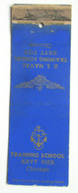US Naval Training School Navy Pier Chicago 20 Strike Military Matchbook Cover IL - £1.19 GBP