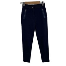 Crewcuts Navy Blue Stretchy Knit Girls Pants Zipper Detail Size 8 - £11.93 GBP