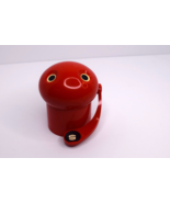 Tomy Japan JeJe Mechanical Bank Red Plastic Flips Coin And Eats It Vintage - $272.68 MXN