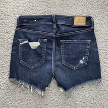 American Eagle Next Level Stretch Midi Jean Shorts Womens 2 Denim Cut Of... - $11.29