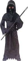 Glowing Eyes Phantom Boys Size 8 Grim Reaper Halloween Costume Black NEW - $33.66