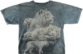 The Mountain Shirt Large Grey White Tigers - $12.22
