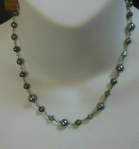Lia Sophia Silver/Burgundy Bead Chain Necklace - $17.82