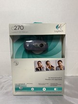 Logitech C270 HD Webcam Black 720p Widescreen Camera 3MP Photos Built-In Mic - £9.35 GBP