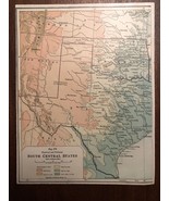 Vintage Color TEXAS / SOUTH CENTRAL STATES  Print Plate 6.5&quot; x 8.5&quot; Unfr... - £11.20 GBP