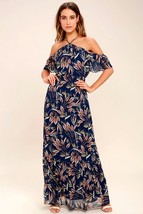 Lulus Trip to Paradise Navy Blue Floral Print Maxi Dress - £33.61 GBP