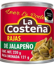 LA COSTENA RAJAS DE JALAPENOS / SLICED JALAPENOS - 6 BOTES 220g c/u - FR... - £16.64 GBP