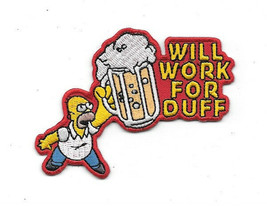 The Simpsons Homer Simpson Figure Will Work For Duff Beer Embroidered Patch NEW - £6.14 GBP